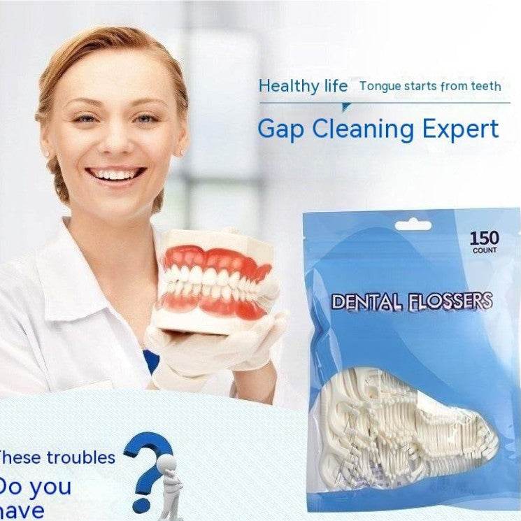 Ultrafine Flossing Toothpicks Safety Bag Packed With 150 Pieces - Mubimart