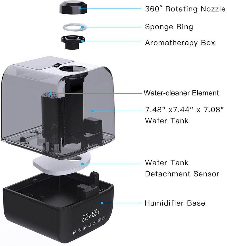 Ultrasonic Mute Intelligent Aromatherapy Humidifier - Mubimart