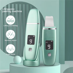 Ultrasonic Vibration Blackhead Remover Deep Cleansing Face Scrubber Pore Cleaner Lifting Machine Facial Led Peeling Shovel - Mubimart -  