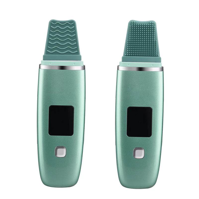 Ultrasonic Vibration Blackhead Remover Deep Cleansing Face Scrubber Pore Cleaner Lifting Machine Facial Led Peeling Shovel - Mubimart