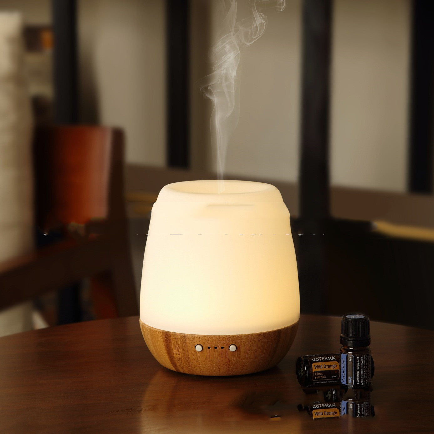 Ultrasonic warm light night light humidifier - Mubimart -  