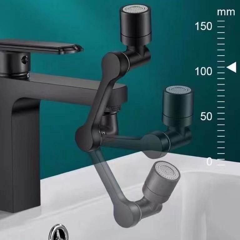 Universal Faucet Lifting Splash-proof Water Faucet Black Mechanical Arm - Mubimart