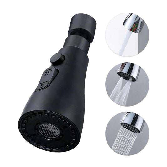 Universal Pressurized Faucet Sprayer Anti-splash 360 Degree Rotating Water Tap Three Stall Water Saving Faucet Nozzle Adapter - Mubimart