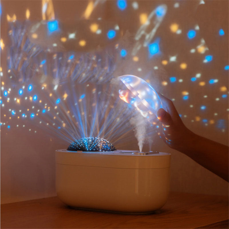 Usb Star Projection Humidifier Creative Double Mist Purifier Mini - Mubimart -  