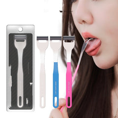 Useful Tongue Scraper Stainless Steel Oral Tongue Cleaner - Mubimart - Tongue scraper 