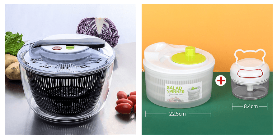 Useful Vegetables Fruits Dryer Salad Spinner Fruit Wash Clean Basket Storage Drying Machine Kitchen Tools Vegetable Dehydrator - Mubimart
