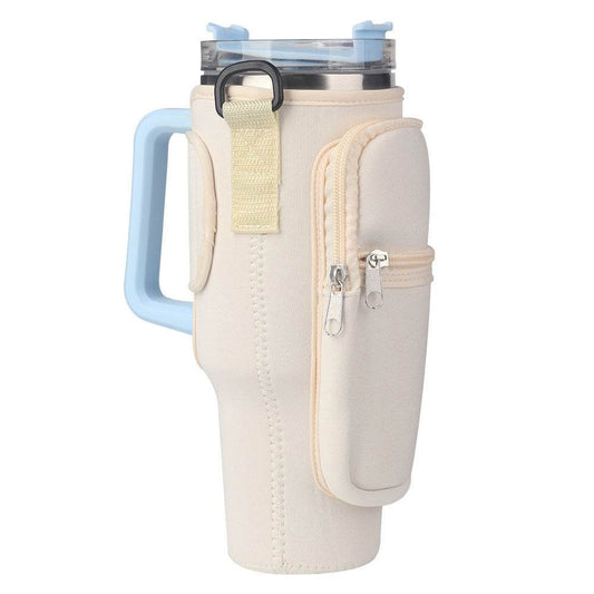 Vacuum Thermal Straw Cup Sleeve Sports Neoprene - Mubimart
