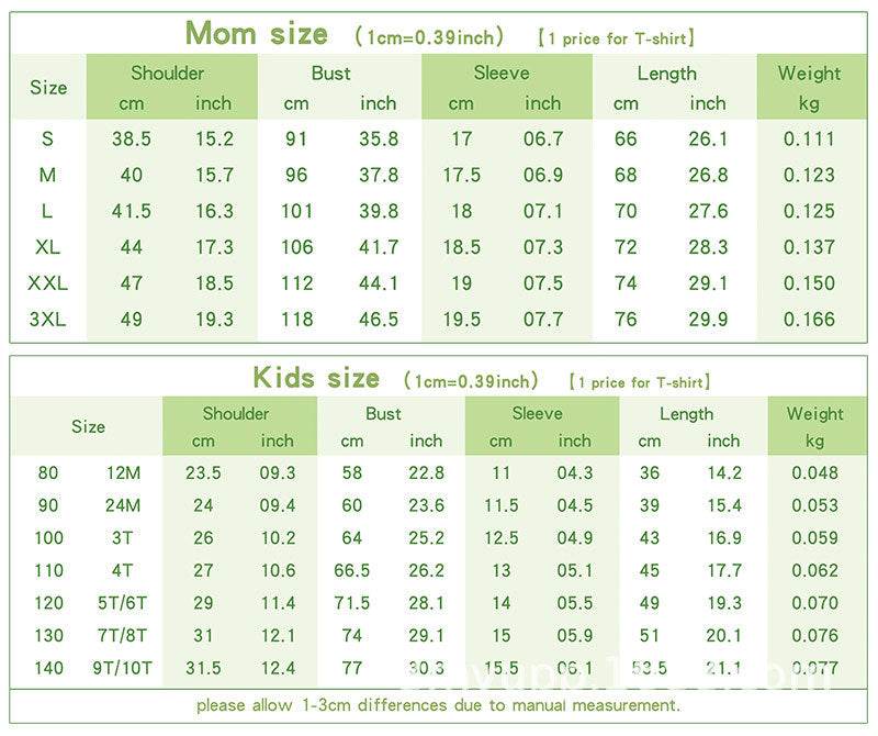 Valentine's Day Mother-daughter Matching Outfit Mom And Daughter European And American Summer Casual Trend New Rainbow Letter Print Short-sleeve - Mubimart