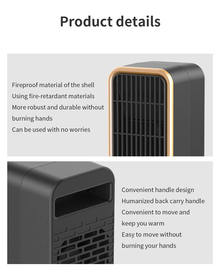 Vertical Household Electric Heater PTC Ceramic - Mubimart