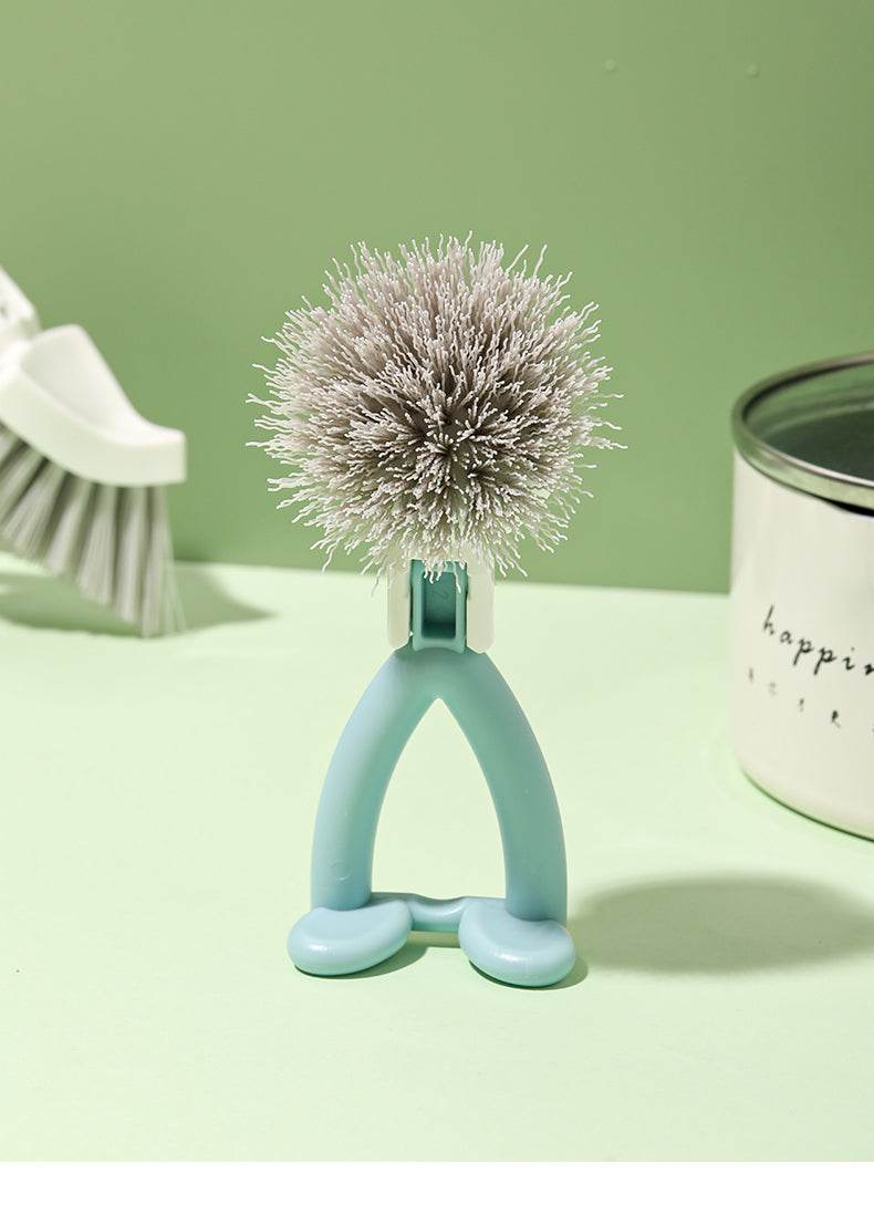 Vertical Pot Brush, Dish Brush, V-shaped Cleaning BrushHanging Stove Brush - Mubimart