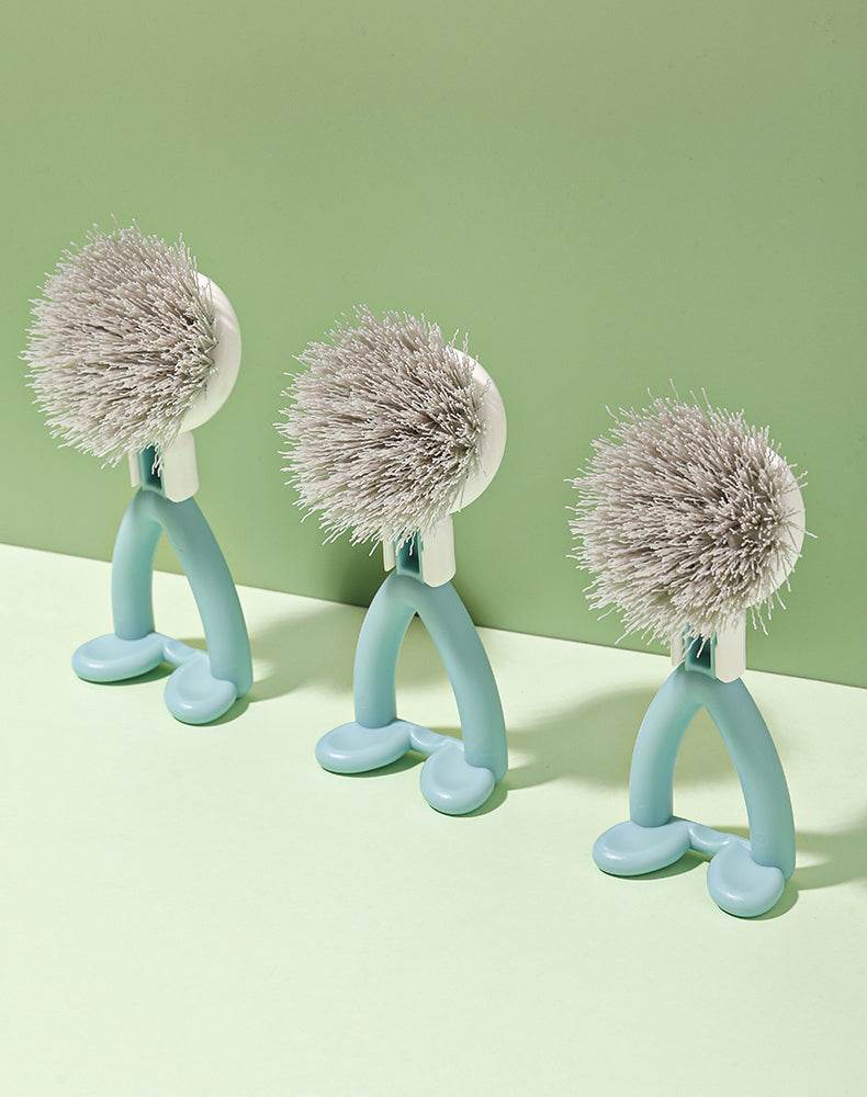 Vertical Pot Brush, Dish Brush, V-shaped Cleaning BrushHanging Stove Brush - Mubimart