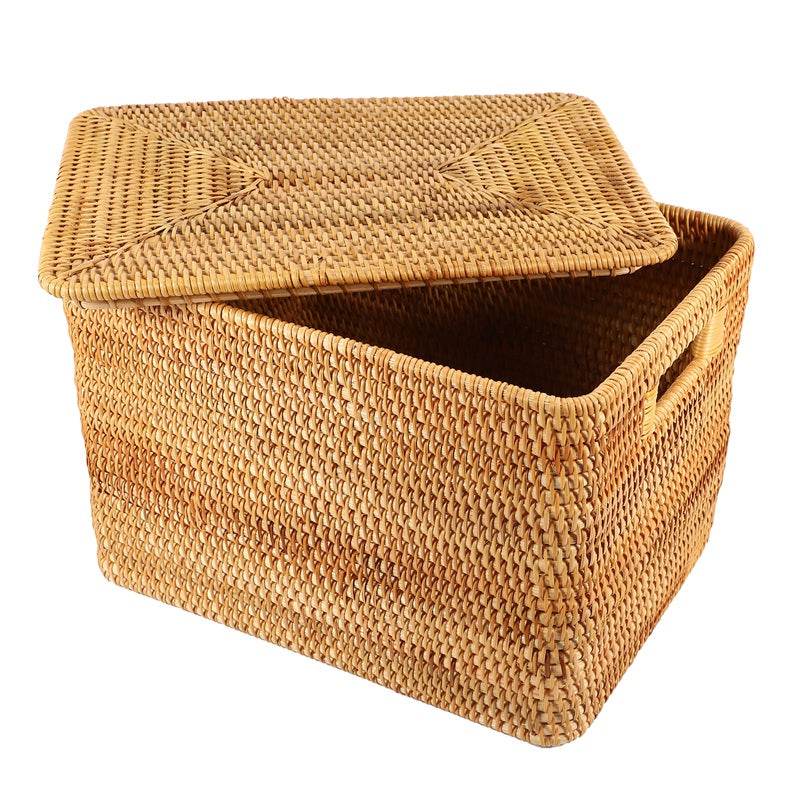 Vietnamese Rattan Storage Baskets Handmade - Mubimart