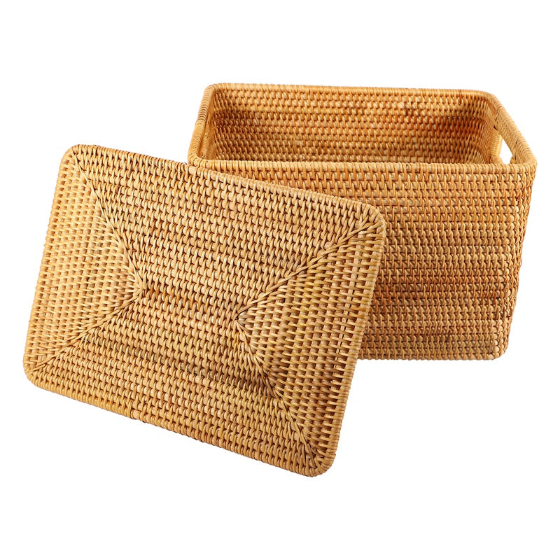 Vietnamese Rattan Storage Baskets Handmade - Mubimart - Decorative basket 