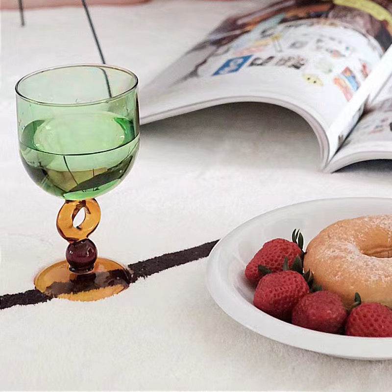 Vintage Borosilicate Stained Glass Wine Glass - Mubimart