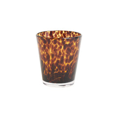 Vintage Hipster Leopard Crystal Water Glass Ins Mubimart