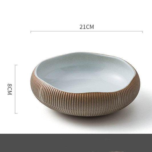 Vintage Light Luxury Deep Bowl Soup Bowl Set - Mubimart