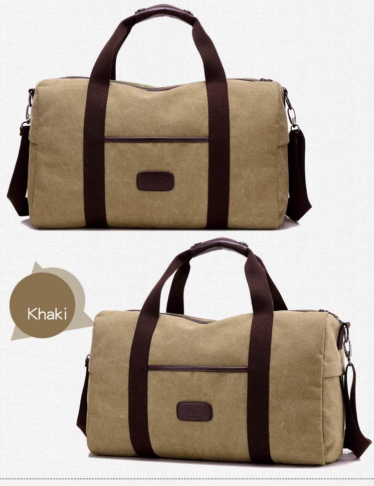 Vintage Men Canvas handbag High Quality Travel Bags Large Capacity Women Luggage Travel Duffle Bags - Mubimart