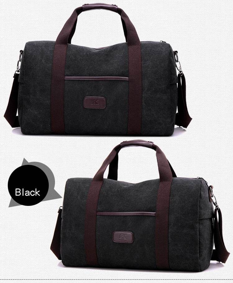 Vintage Men Canvas handbag High Quality Travel Bags Large Capacity Women Luggage Travel Duffle Bags - Mubimart