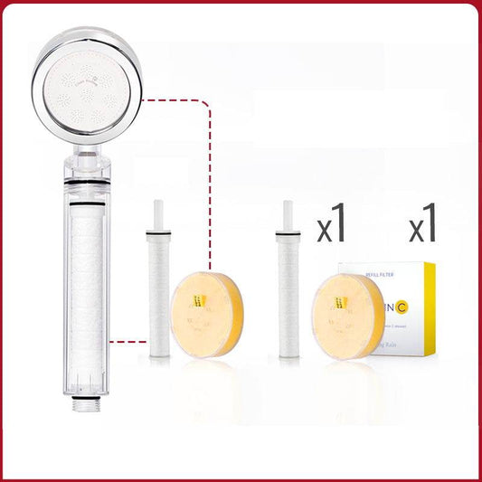 Vitamin C Dechlorination Soft Water Beauty Skin Shower Head Pressurized Shower Head - Mubimart