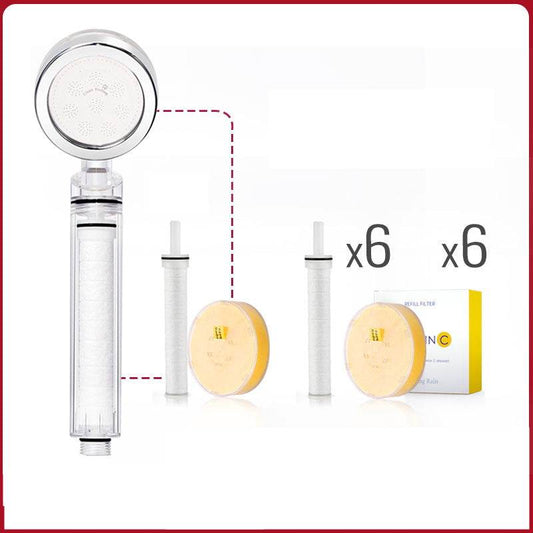 Vitamin C Dechlorination Soft Water Beauty Skin Shower Head Pressurized Shower Head - Mubimart