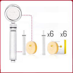 Vitamin C Dechlorination Soft Water Beauty Skin Shower Head Pressurized Shower Head - Mubimart -  