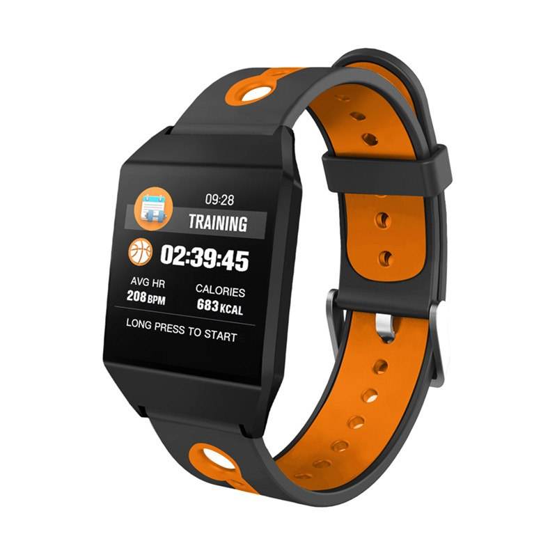 W1 Smart Bracelet Blood Pressure Measurement Color Screen Fitness Tracker Watch Waterproof IP68 Heart Rate Monitor GPS Tracker - Mubimart