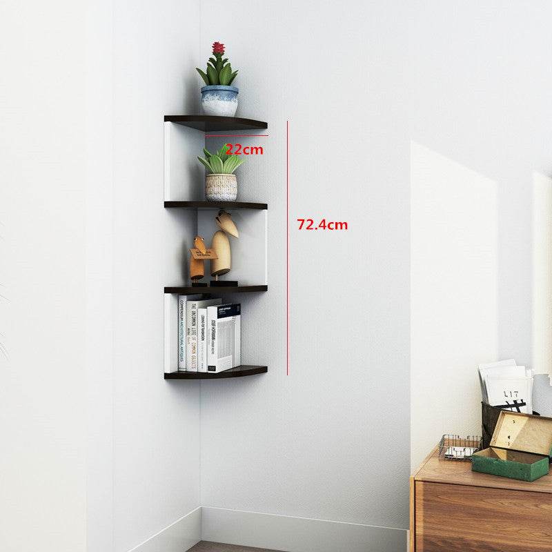 Wall Corner Shelf Corner Bookshelf Shelf Living Room Decoration Shelf Corner Wall Shelf Storage Rack - Mubimart