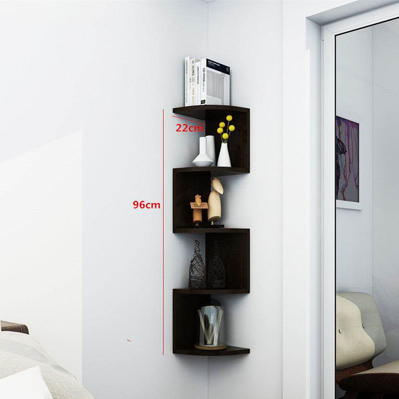 Wall Corner Shelf Corner Bookshelf Shelf Living Room Decoration Shelf Corner Wall Shelf Storage Rack - Mubimart