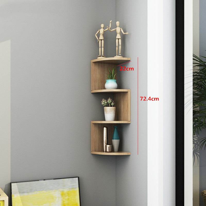 Wall Corner Shelf Corner Bookshelf Shelf Living Room Decoration Shelf Corner Wall Shelf Storage Rack - Mubimart