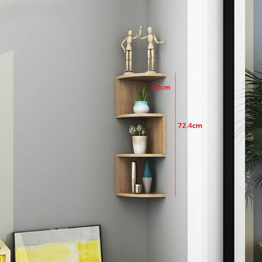 Wall Corner Shelf Corner Bookshelf Shelf Living Room Decoration Shelf Corner Wall Shelf Storage Rack - Mubimart