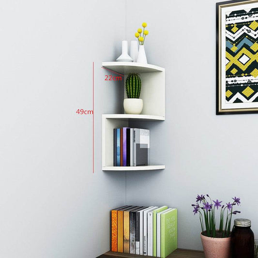 Wall Corner Shelf Corner Bookshelf Shelf Living Room Decoration Shelf Corner Wall Shelf Storage Rack - Mubimart
