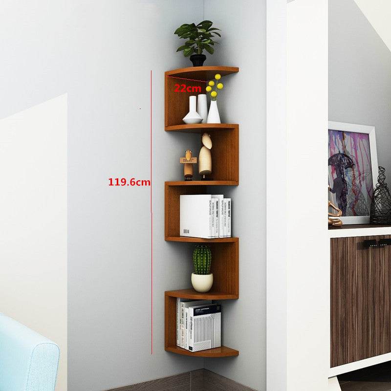 Wall Corner Shelf Corner Bookshelf Shelf Living Room Decoration Shelf Corner Wall Shelf Storage Rack - Mubimart