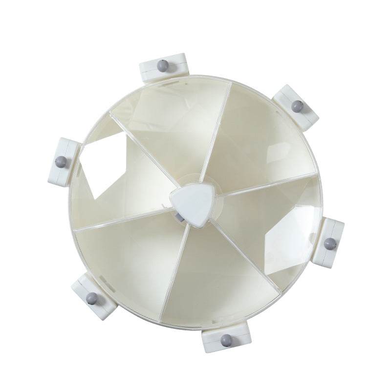 Wall-Mounted Grain Dispenser Compartments Dry Food Dispenser Rotating Cereal For Kitchen Gadget - Mubimart