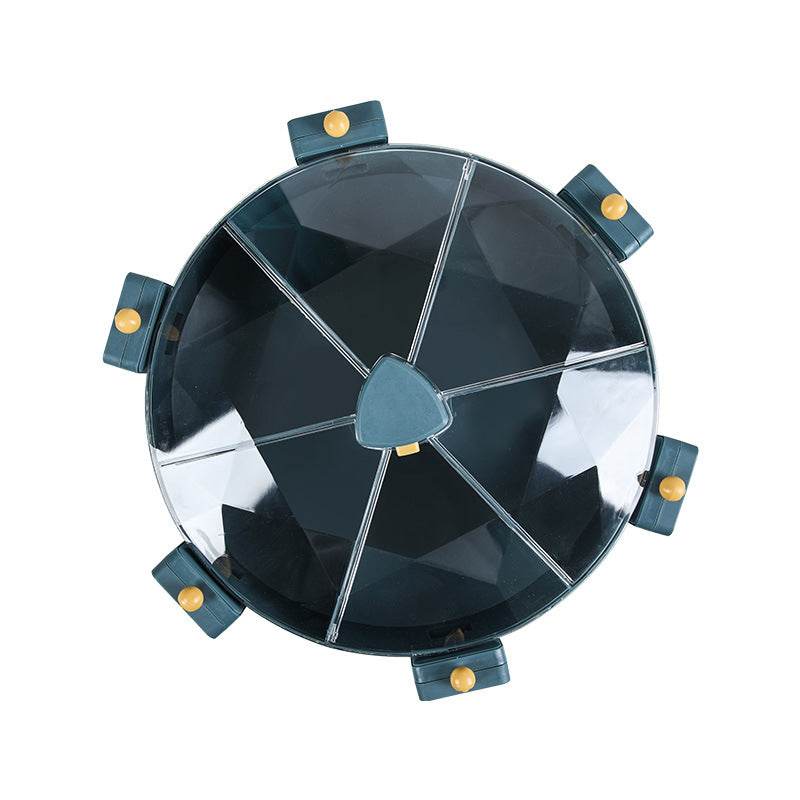 Wall-Mounted Grain Dispenser Compartments Dry Food Dispenser Rotating Cereal For Kitchen Gadget - Mubimart