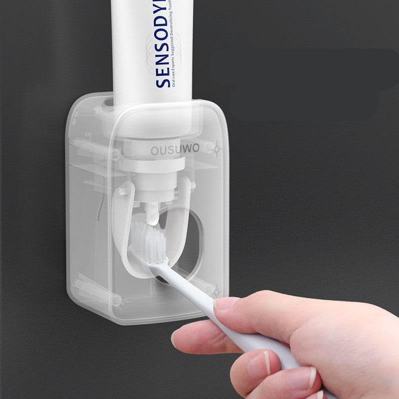 Wall-Mounted Toothpaste And Toothbrush Rack Set Toothpaste Rack Lazy Squeezer - Mubimart