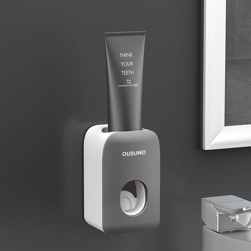 Wall-Mounted Toothpaste And Toothbrush Rack Set Toothpaste Rack Lazy Squeezer - Mubimart