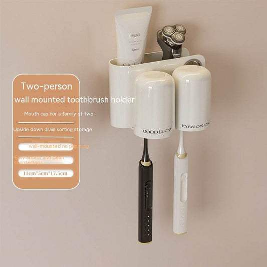 Wall-mounted Toothbrush Holder Suit - Mubimart