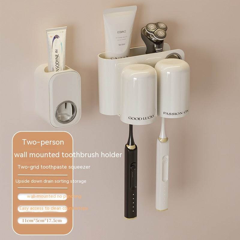 Wall-mounted Toothbrush Holder Suit - Mubimart