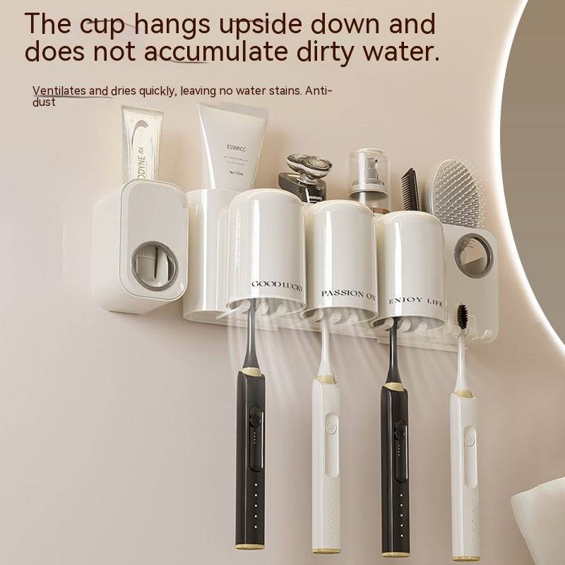Wall-mounted Toothbrush Holder Suit - Mubimart