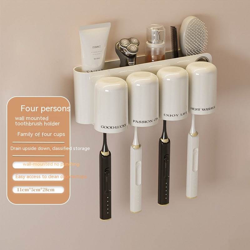 Wall-mounted Toothbrush Holder Suit - Mubimart