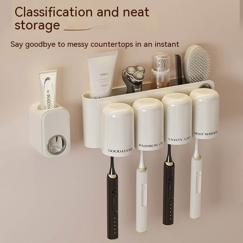Wall-mounted Toothbrush Holder Suit - Mubimart