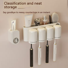 Wall-mounted Toothbrush Holder Suit - Mubimart - Toothbrush Holder 