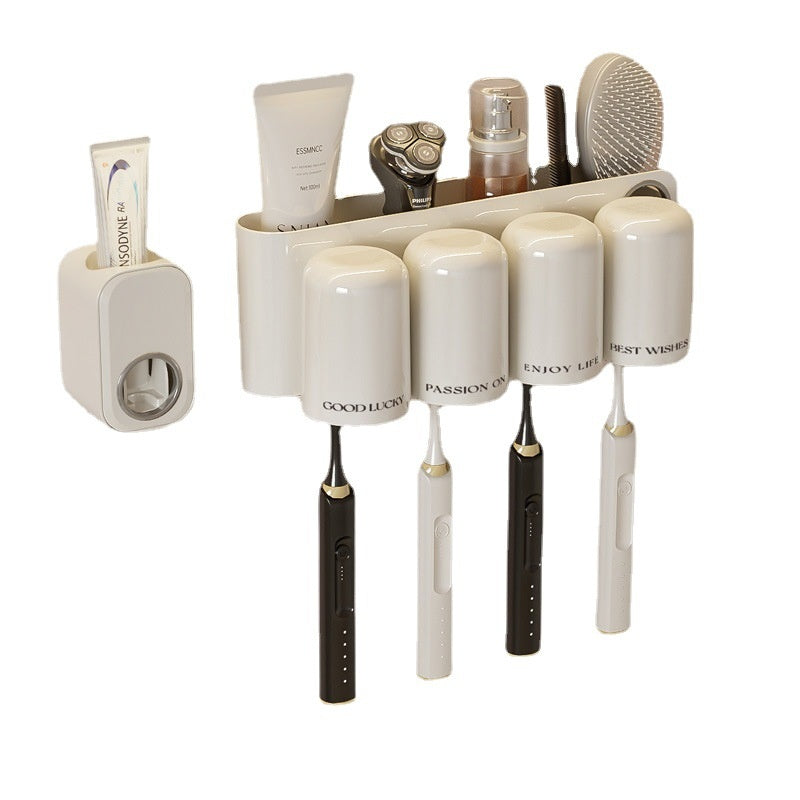 Wall-mounted Toothbrush Holder Suit - Mubimart -  