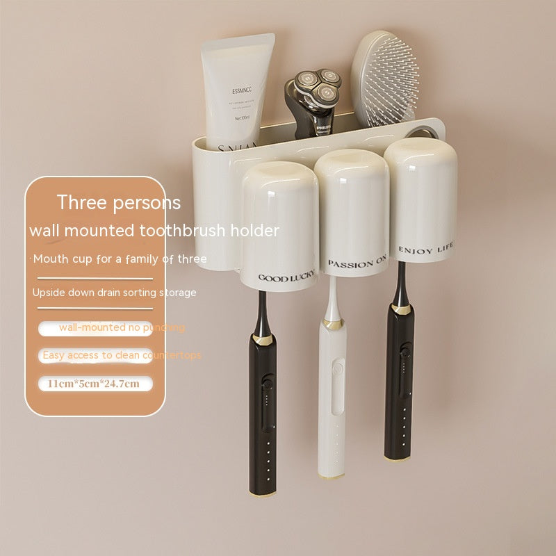 Wall-mounted Toothbrush Holder Suit - Mubimart -  