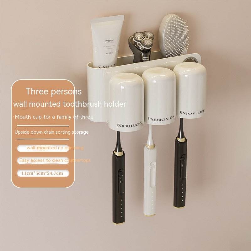 Wall-mounted Toothbrush Holder Suit - Mubimart