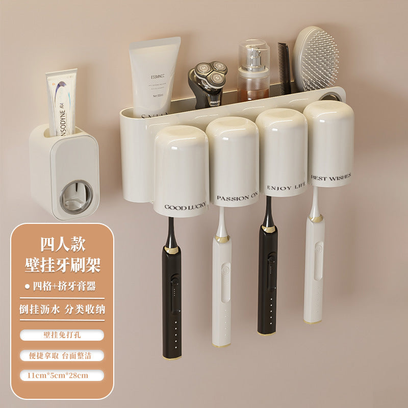 Wall-mounted Toothbrush Holder Suit - Mubimart -  