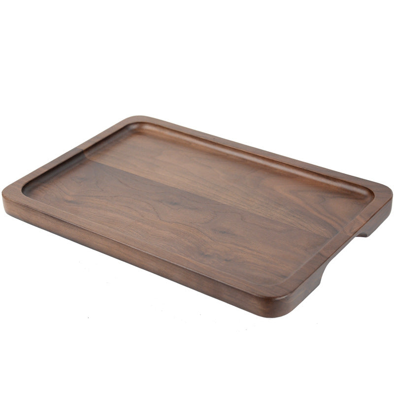 Walnut rectangular tray tray tea tray dessert - Mubimart -  