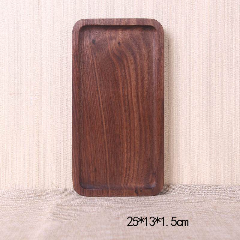 Walnut rectangular tray tray tea tray dessert - Mubimart