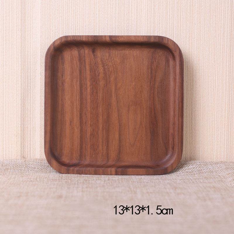 Walnut rectangular tray tray tea tray dessert - Mubimart