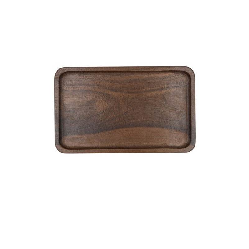 Walnut rectangular tray tray tea tray dessert - Mubimart